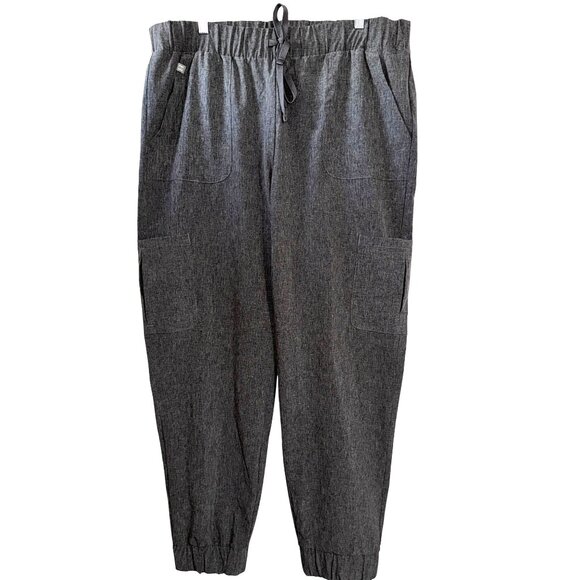 Hanes Comfort Flex Women's   Jogger Pants XL Polyester/Spandex Blend Gray Elasti - Picture 1 of 8